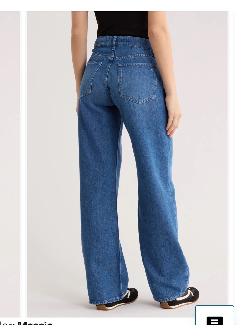 rag & bone Medium Blue Wide-Leg High-Rise Jeans - Picture 2 of 8